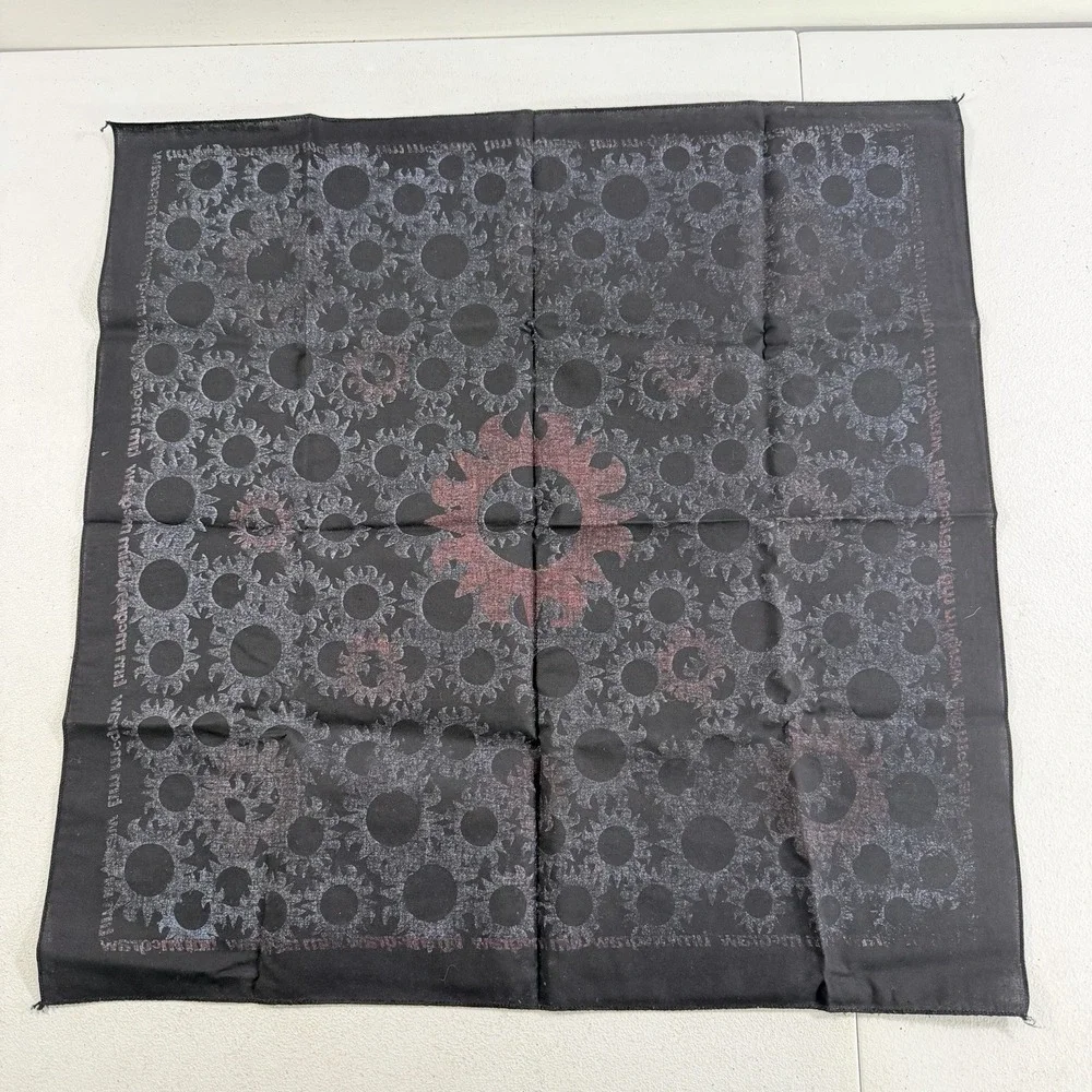 Vintage Tim McGraw Country Music Bandana Scarf Handkerchief Black Blue 21